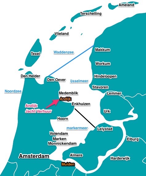 zeilboot huren in Nederland - vaargebied ijsselmeer en waddenzee
