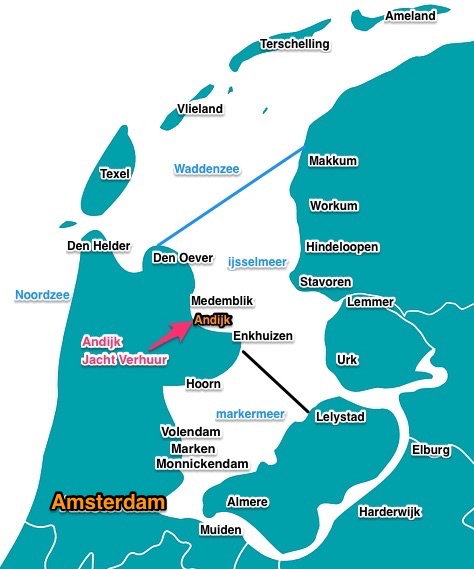 zeilboot huren in Nederland - 
         vaargebied ijsselmeer en waddenzee