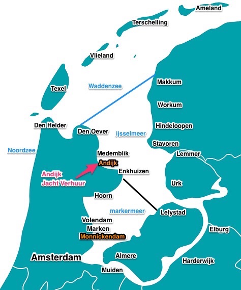 zeilboot huren in Nederland - zeilen naar Monnickendam